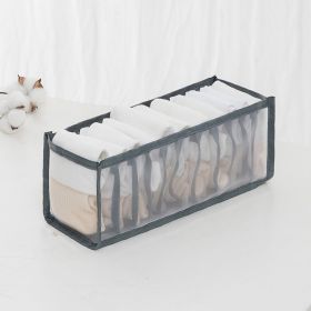 1pc/3pcs Fabric Sock and Underwear Organizer - 6/7/11 Grids Drawer Organizers for Closet Storage - Foldable Cabinet Boxes for Socks, Underwear (Color: Grey, Capacity: 11 Grids)